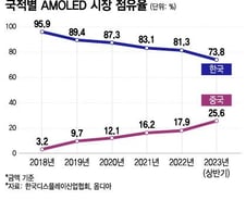 한국 OLED 바짝 따라붙은 중국…통계엔 드러나지 않는 '약점'
