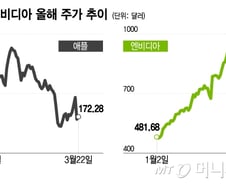 애플↔엔비디아 시총 역전되나… 서학개미 선택은?