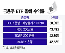 밸류업 뒷심있네…수익률 훨훨나는 '금융주 ETF'