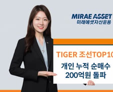 미래운용, 'TIGER 조선TOP10 ETF' 개인 누적 순매수 200억 돌파