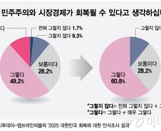국민 61% "민주주의·시장경제 회복 가능"…시급한 건 '경제적 안정'
