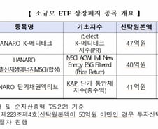 'HANARO K-메디테크' 등 NH아문디 ETF 3종 상장폐지