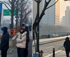 지하철 울린 '콜록콜록'…"오늘 저녁은 삼겹살" 황사 덮친 출근길[르포]