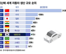 [더차트] 한국 자동차 생산 '세계 7위'로 하락…내수 부진 여파