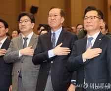與 권성동 "尹 탄핵 심판 승복? 결의안·공동성명 다 동의한다"