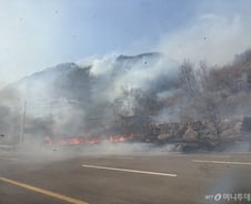 산청 산불 진화대원 2명 사망, 2명 연락두절…도로까지 불 번져