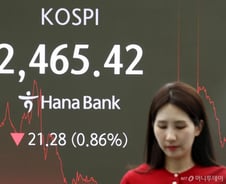美 증시 급락 여파…코스피 2460선으로 미끌