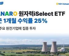 원전 기업 뜨자 HANARO 원자력iSelect ETF, 1개월 수익률 25%