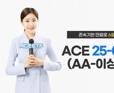 ACE 25-06 회사채(AA-이상)액티브 ETF, 27일 존속기한 만료