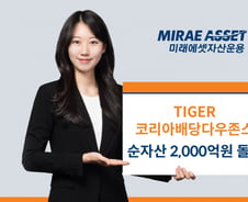 TIGER 코리아배당다우존스 ETF, 순자산 2000억 돌파