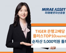 TIGER 은행고배당플러스TOP10 ETF, 순자산 5000억 돌파