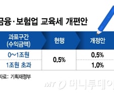 정부가 '금융사 교육세'에 주목한 이유…1.3조원 세수효과 기대