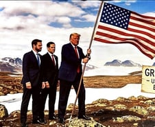 "미국령" 트럼프, 그린란드·캐나다에 '성조기' 걸었다...SNS 올린 사진