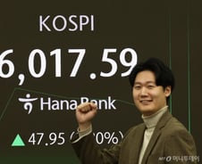 코스피 6000 돌파...건설주도 질주