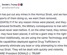 트럼프 "기뢰 부설용 선박 10척 격파...제거 안하면 수위 높일 것"