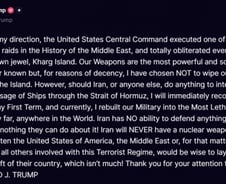 [속보] 트럼프 "미군, 내 지시로 이란 하르그 섬 공격"