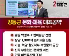 김동근, 문화·체육 10대 공약 발표…"인프라 확충 하겠습니다"