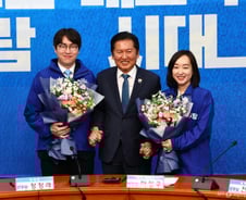 '보궐선거 도전' 하정우·전은수…정청래 "착한 천재와 유능한 인재"