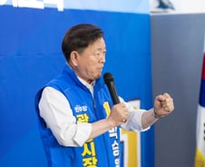 광명시장 선거전…박승원 "광명 새 도약" VS 김정호 "필승 결의"