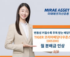 TIGER 코리아배당다우존스 ETF, 월 분배금 주당 58원→61원 인상