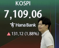 계속 오르나 싶었는데...장 초반 7200 찍고 하락, 코스피 전망은
