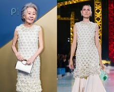 윤여정, 에미상 수상 불발에도 눈부신 자태…순백 드레스 어디 거?