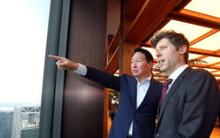 SK Chairman Chey Tae-won and Samsung executives meet with 'ChatGPT father' Sam Altman
