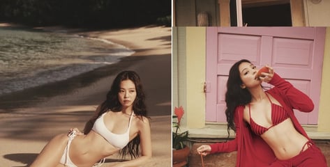 블핑 제니, 속옷 이어 비키니 화보 '완벽 소화'…또 '완판' 될까