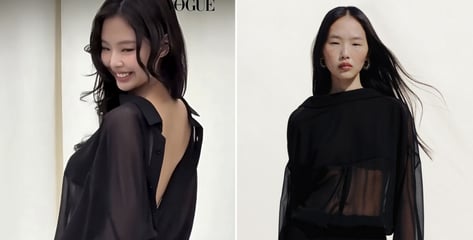 블핑 제니, '884만원' 파격 언더붑 패션…모델 비교해 보니