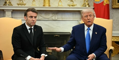 "마크롱, 부인한테 맞았다며" 조롱...트럼프, 프랑스 '파병 거절' 뒤끝