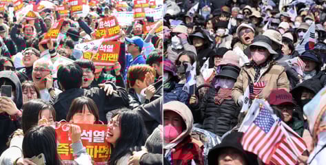 윤석열 탄핵 1년, 아직도..."윤 어게인" vs "내란 청산" 거리로