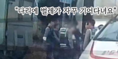 "다리에 벌레 기어다녀" 경찰 앞 환각 증세, 다리엔 '주사 자국'