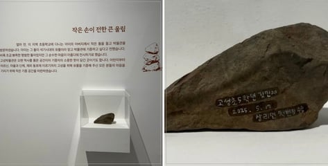 평범한 돌인데 "유물 발견, 기증!"...꼬마 순수함에 박물관 '특별전시'[오따뉴]