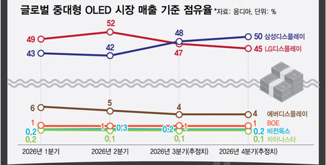 中 뿌리친 K-OLED… 중대형 시장 독주