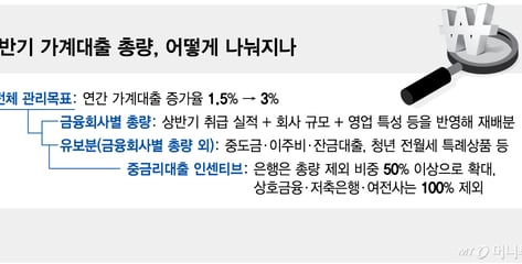 은행별 가계대출 새 총량 이번주 확정…집단·청년대출 별도관리