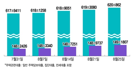 5대은행 집단대출, 한달만에 9382억 급증