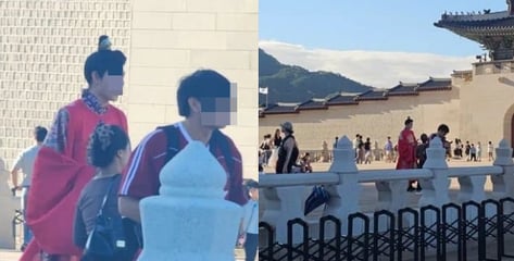 "왜 이리 무례해" 경복궁에 나타난 '중국 황제 옷' 관광객...'시끌'