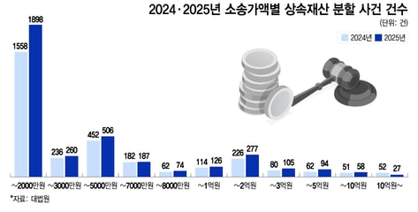 "내가 엄마 모셨는데 똑같이 나눠?"...1억 미만 '상속 전쟁' 늘었다