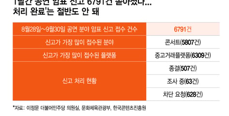 [단독]암표 신고 하루 200건 쏟아지는데 인력 2명…차단 10%도 못해