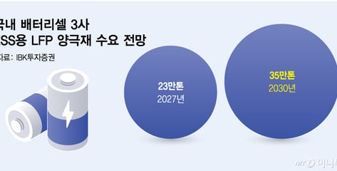 중국산 LFP 양극재 대체 시동..국산 생산능력 최대 33만톤↑