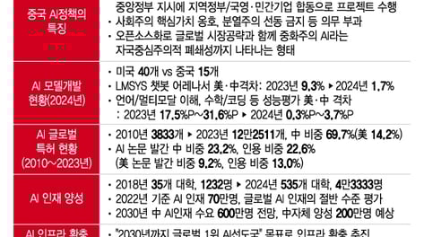 정부 나서 돈 쏟아붓더니…중국, AI 특허·인재 이미 미국 넘었다