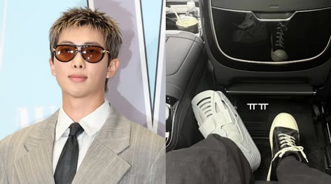 '왼쪽 발목 부상' BTS RM, 깁스 사진 올리며 "ㅠㅠ"