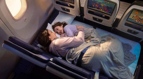 "드디어 누워간다"…美항공사 이코노미 3개 연결 '완전평면' 좌석 도입