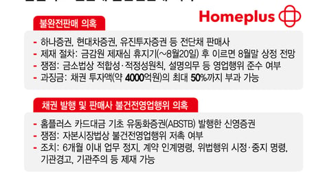 홈플러스 '전단채 불판' 제재심 이르면 8월말…증권사 수천억 과징금 폭탄  맞나