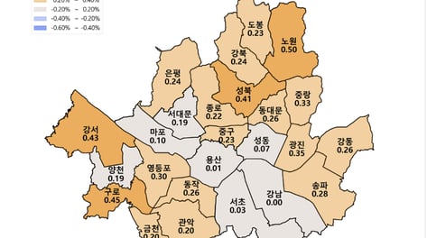 서울 아파트값 다시 상승폭 확대…강남은 13주 만에 '보합'