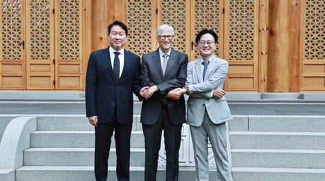 '한미 SMR 동맹' 최태원과 빌 게이츠…AI 시대 '믿을 파트너'