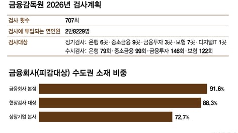 금융사 검사 하려 1년 내내 2만8000명 '서울 출장' 대이동 할판