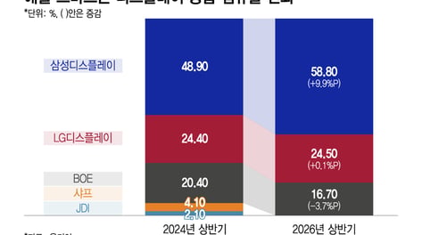 접는 아이폰 화면까지 잡았다…애플 패널 10대 중 6대가 삼성D