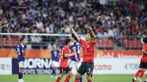 '결승' 한일전, 엄지성 선제골 터졌다…AG '4연패' 한발 앞으로