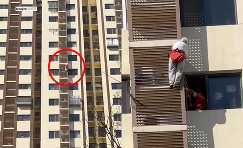  [더영상] ①목매달기 운동 ②문어 훔치는 남성 ③27층 아파트 외벽 타는 할머니